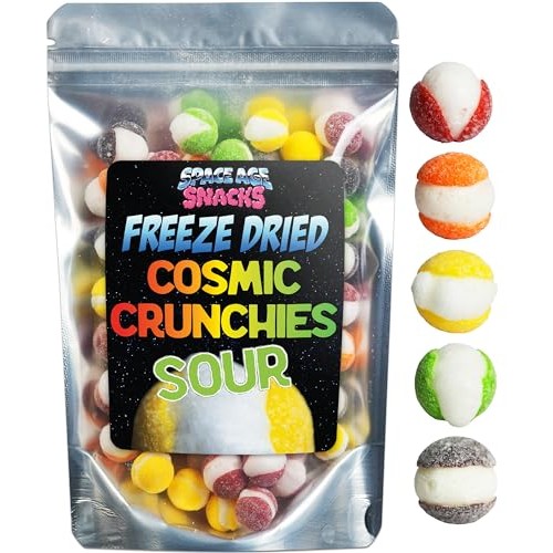 Premium Freeze Dried Sour Skittles - Cosmic Crunchies Dried Cand...