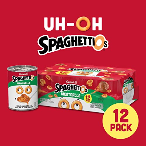 Spaghettios Canned Pasta With Meatballs, Healthy Snack For Kids