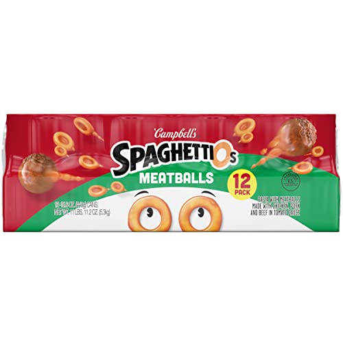 Spaghettios Canned Pasta With Meatballs, Healthy Snack For Kids