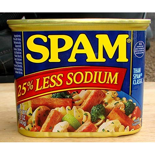 Spam 25% Less Sodium 12 Oz - Pack Of 4