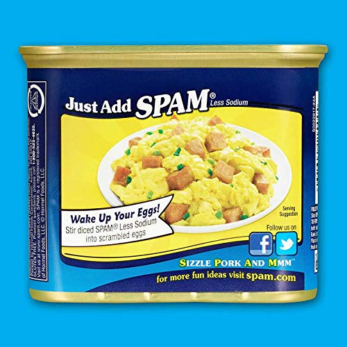 SPAM Less Sodium, 12 Oz Pack Of 12