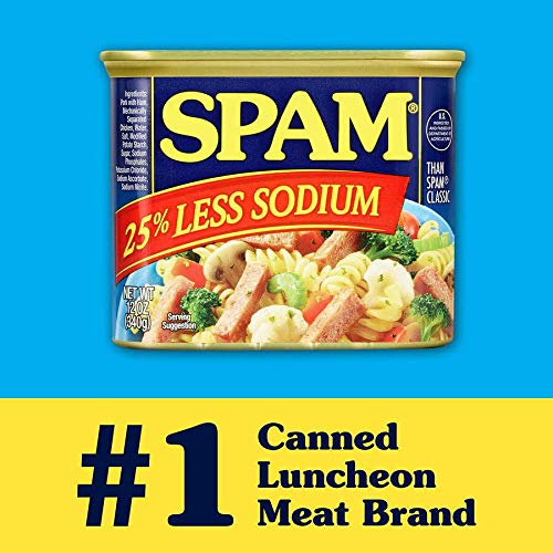 SPAM Less Sodium, 12 Oz Pack Of 12