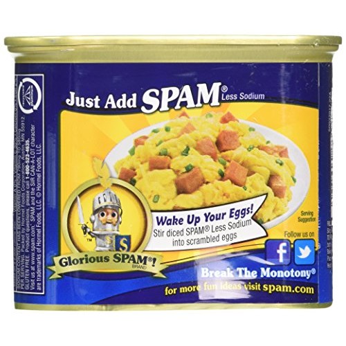 Spam Luncheon Meat 25% Less Sodium 12 Oz