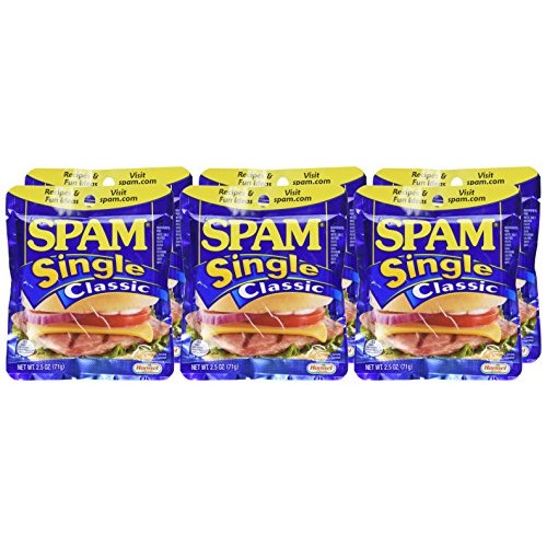 Spam Single, 3-Ounce Pouches Pack Of 6