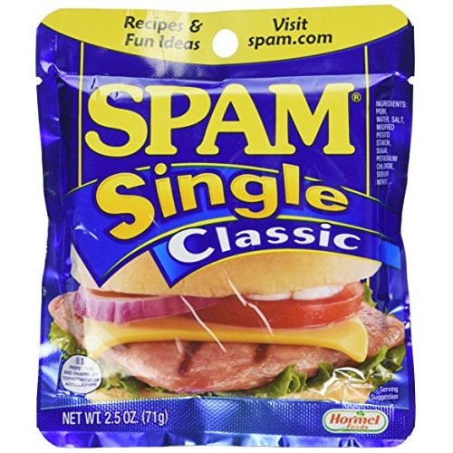 Spam Single, 3-Ounce Pouches Pack Of 6