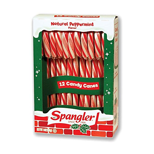 Spangler 1 Box Candy Canes - Peppermint Flavored Red &Amp; White S