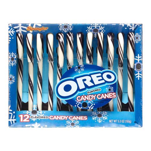Spangler Oreo Flavored 12 Candy Canes - Cookies And Cream Singl
