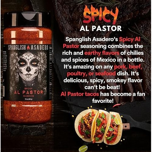 Spanglish Asadero 10oz Spicy Al Pastor | Mexican Seasoning for S...