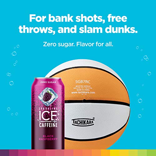 Sparkling Ice +Caffeine Black Raspberry Sparkling Water, With An