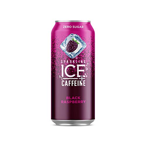 Sparkling Ice +Caffeine Black Raspberry Sparkling Water, With An