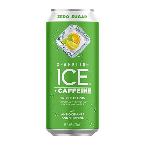 Sparkling Ice +Caffeine Triple Citrus, Naturally Flavored Sparkl