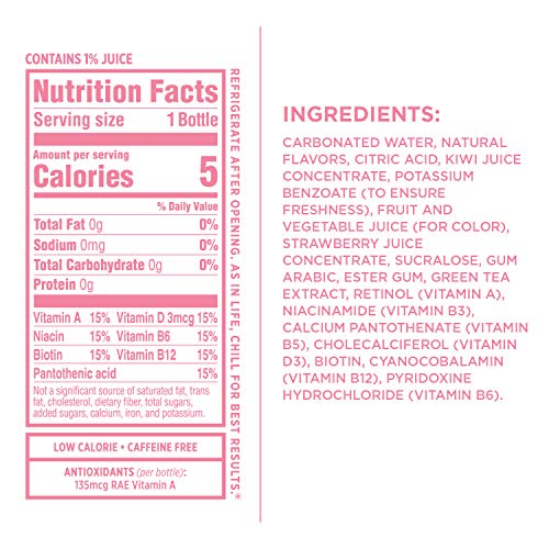 Sparkling Ice, Kiwi Strawberry Sparkling Water, With Antioxidant