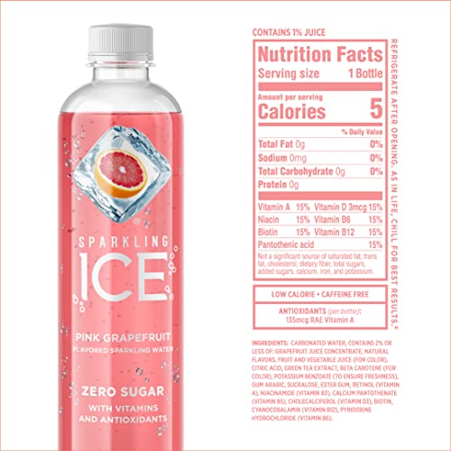 Sparkling Ice, Pink Grapefruit Sparkling Water, With Antioxidant
