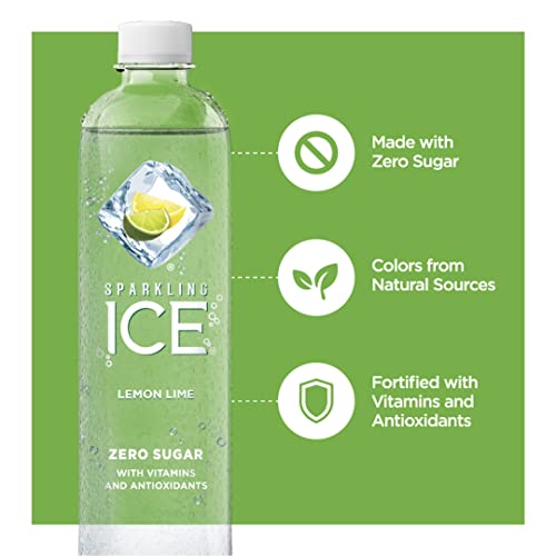 Sparkling Ice, Lemon Lime Sparkling Water, With Antioxidants And