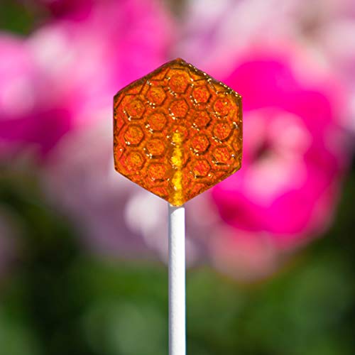 Natural Organic Honeycomb Honey Lollipops, 40 Pieces, 1.2 inch D...