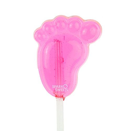 Sparko Sweets Twinkle Pops Lollipop, Pink Baby Feet Shapes, 12 ... Sparko Sweets Twinkle Pops Lollipop, Pink Baby Feet Shapes, 12 ...
