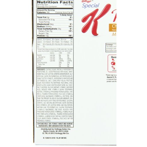 Special K Protein Bar, Chocolate Peanut Butter, 1.59-Ounce Packa