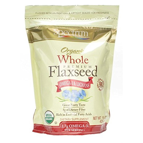 Spectrum Organic Whole Flaxseed, 15 Oz Bag