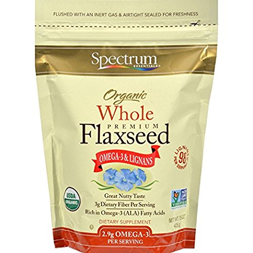 Spectrum Essential Flaxseed Organic Whole, 15 Ounce 2 Pack