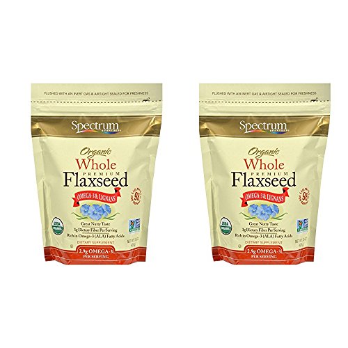 Spectrum Essential Flaxseed Organic Whole, 15 Ounce 2 Pack