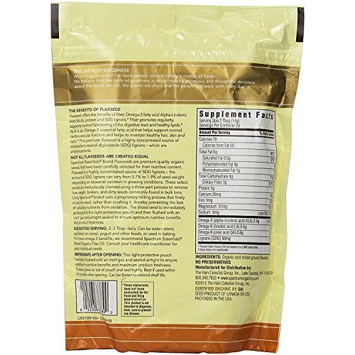 Spectrum Essentials Organic Ground Flaxseed, 14 Ounce Pack Of 4