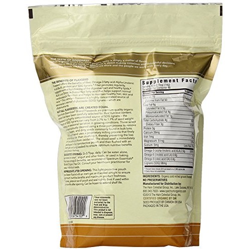 Spectrum Essentials Organic Ground Flaxseed, 24 Ounce Pack Of 1