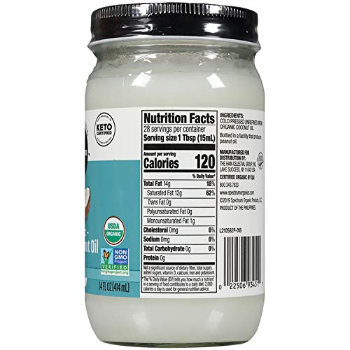 Spectrum Essentials Organic Virgin Coconut Oil, 14 Fl Oz