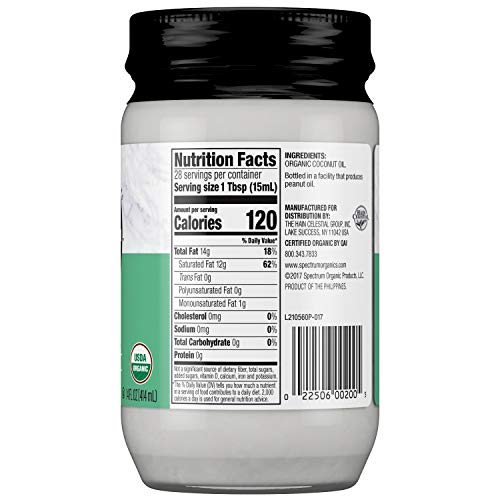Spectrum Naturals Organic Coconut Oil, 14 Oz Packaging May Vary