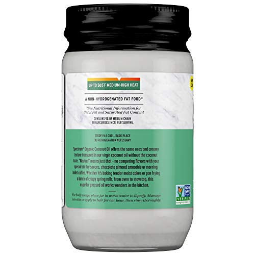 Spectrum Naturals Organic Coconut Oil, 14 Oz Packaging May Vary