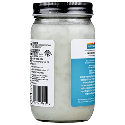 Spectrum Organic Virgin Coconut Oil, Unrefined, 14 Oz