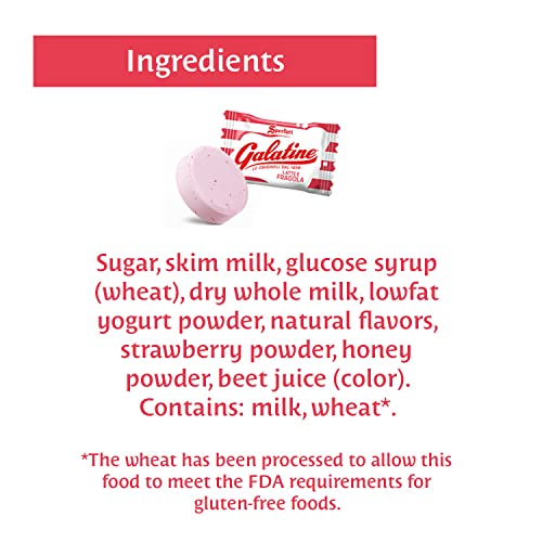 Sperlari Galatine Strawberry Milk Candy Bags, Individually Wrapp...