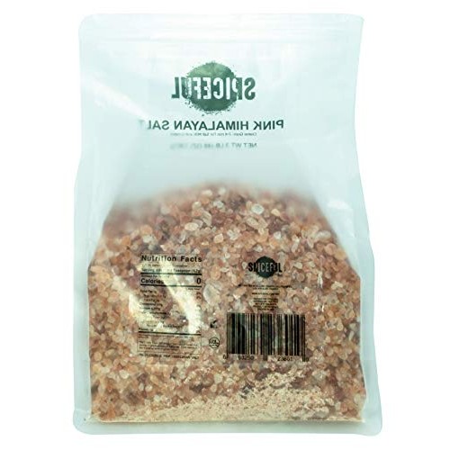 Pink Himalayan Salt - Coarse Grain - 3 Lbs - Stand Up Pouch - Zi