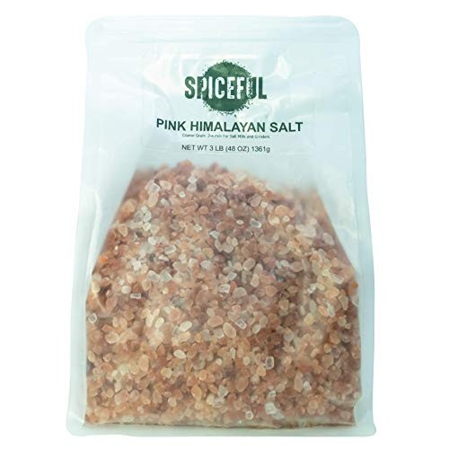 Pink Himalayan Salt - Coarse Grain - 3 Lbs - Stand Up Pouch - Zi