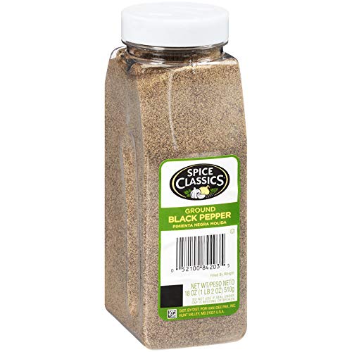 Spice Classics Ground Black Pepper, 18 Oz