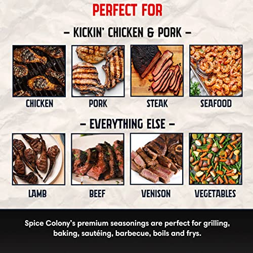 Spice Colony Kickin Chicken Seasoning - Premium Spice Blend Dry ...