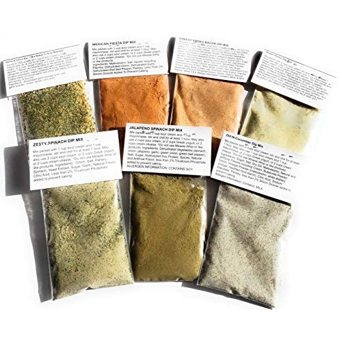Spice Exchange Dip Mix 7 Flavor Variety Pack - Green Onion - Che