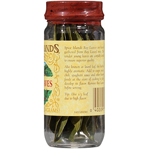 Spice Islands Bay Leaves, Hand Picked, 0.14-Ounce Glass Jars Pa