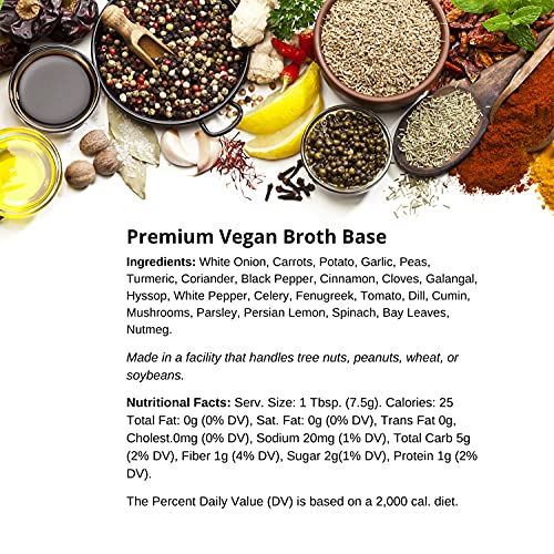 Premium Vegan Broth Base By Spice + Leaf - Vegan, Dairy Free, Sa