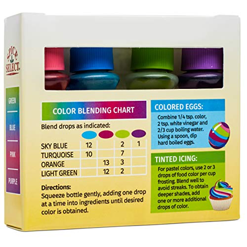 Spice Select Neon Food Colors Blue Green Pink Purple 1.2 Oz