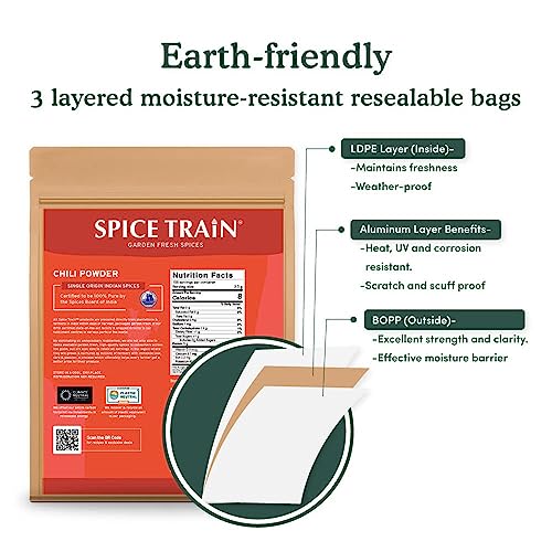 SPICE TRAIN, Chili Powder 397g/14oz Vegan, Gluten free & Raw C... SPICE TRAIN, Chili Powder 397g/14oz Vegan, Gluten free & Raw C...
