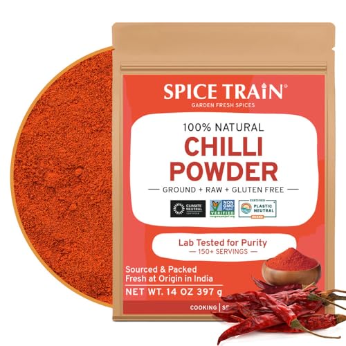 SPICE TRAIN, Chili Powder 397g/14oz Vegan, Gluten free & Raw C... SPICE TRAIN, Chili Powder 397g/14oz Vegan, Gluten free & Raw C...