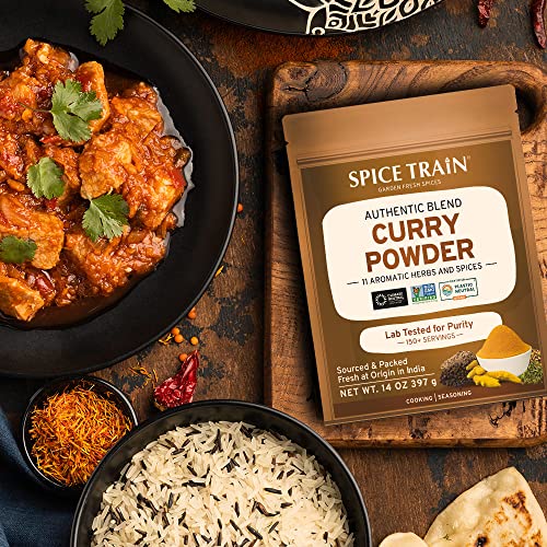 SPICE TRAIN, Curry Powder 14oz Mild Indian Curry Powder, Glute...