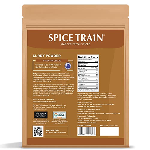 SPICE TRAIN, Curry Powder 14oz Mild Indian Curry Powder, Glute...
