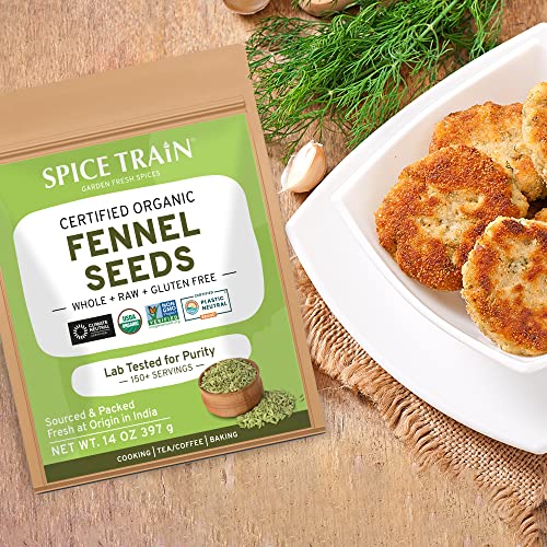 SPICE TRAIN, Fennel Seeds Organic 397g/14oz 100% USDA Organic ...