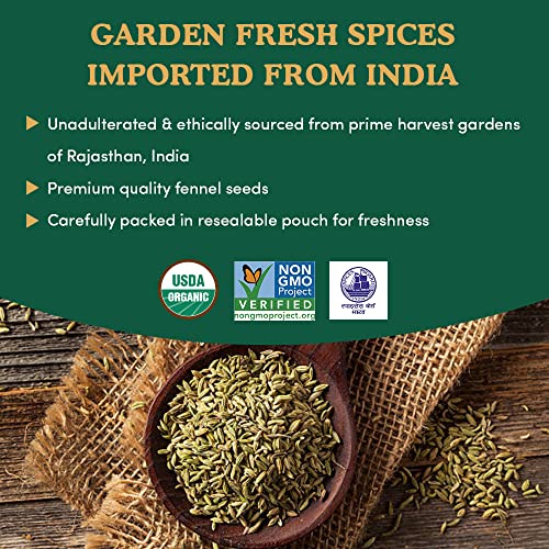 SPICE TRAIN, Fennel Seeds Organic 397g/14oz 100% USDA Organic ...