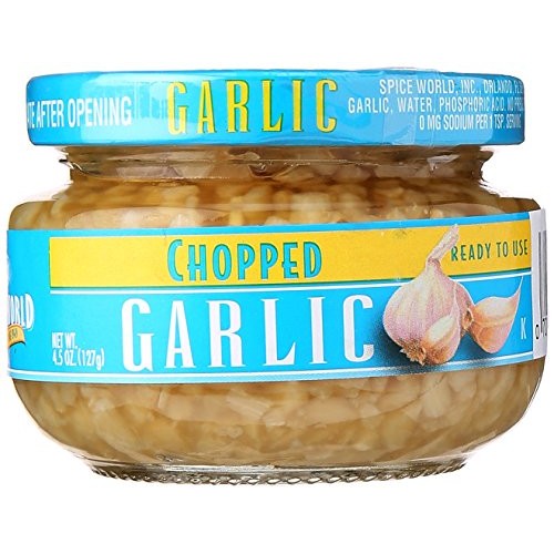 Spice World Chopped Garlic No Preservatives, 4.5 Oz