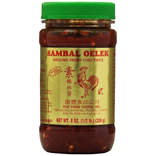 Huy Fong Sambal Oelek Ground Fresh Chili Paste 8 Oz - Authentic,...