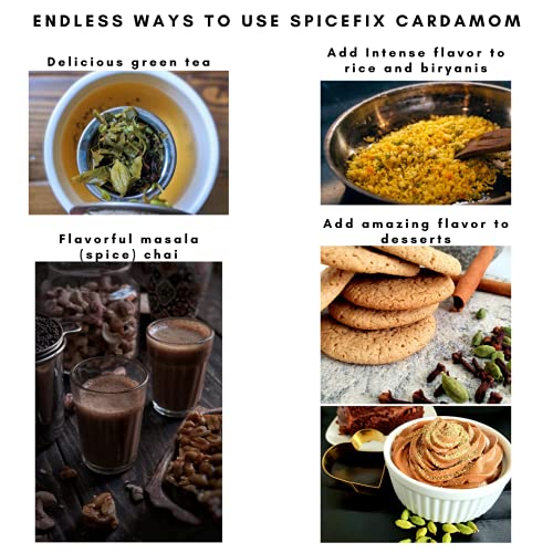 Spicefix Green Cardamom Pods Whole, 7.0 Oz / 200G | Extremely Fr