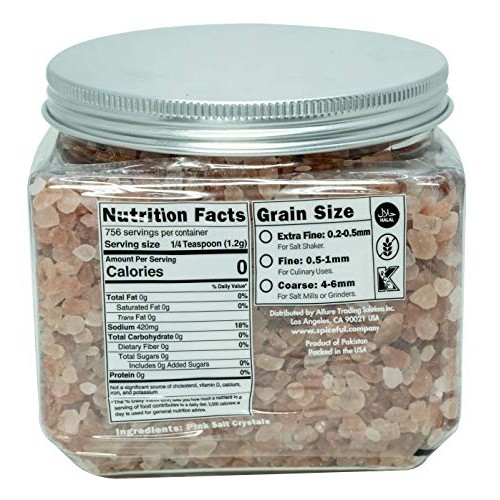 Himalayan Pink Salt - 2 Lbs Coarse Grain - Refill For Salt Mills