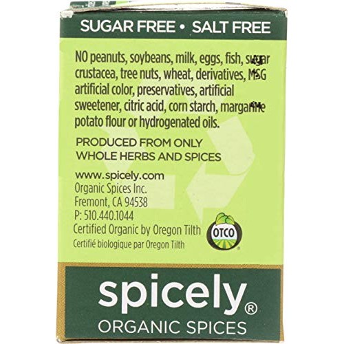 Spicely Organic Allspice Powder 0.45 Ounce Ecobox Certified Glut